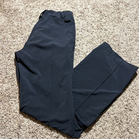 Athleta Destination Wide Leg Pants Black Pull On Size 4 - Picture 2 of 6